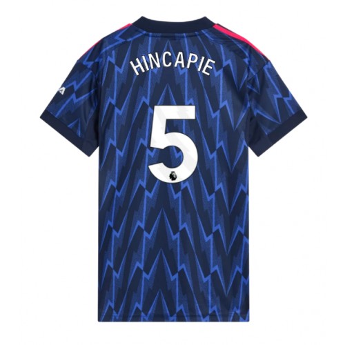 Stroje piłkarskie Arsenal Piero Hincapie #5 Koszulka Wyjazdowej dla damskie 2025-26 Krótki Rękaw